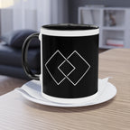 „Squares“ Designer-Tasse aus der „Black & White“-Kollektion von Taffet.shop, 325 ml