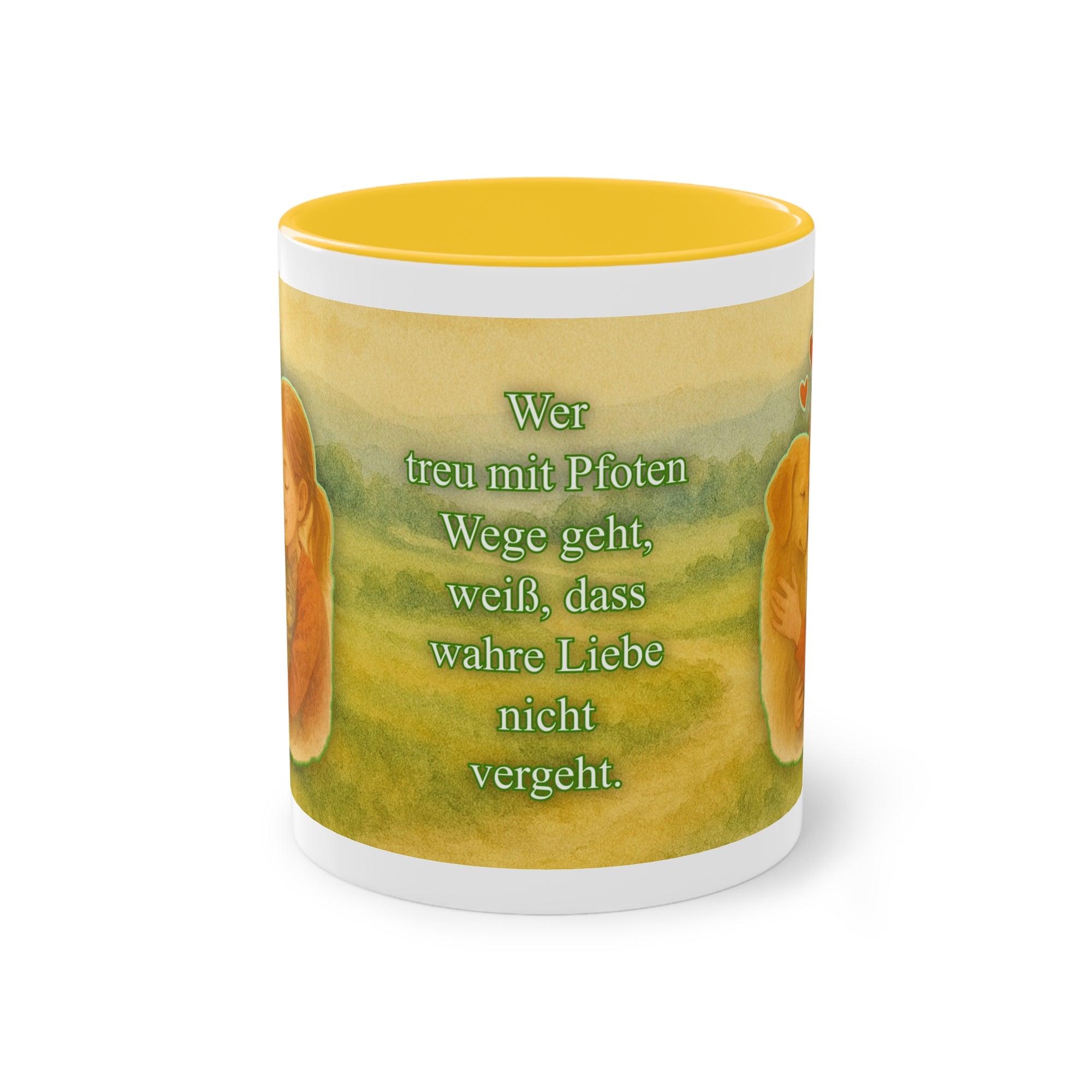 Tasse – „Hund und Mädchen“ im Aquarell-Stil, 325 ml