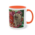 Tasse – Katze BKH/BSH mit Blume im Comic-Stil, 325 ml