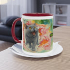 Tasse – Katze BKH/BSH mit Blume im Aquarell-Stil, 325 ml