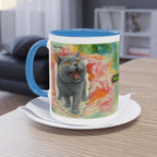Tasse – Katze BKH/BSH mit Blume im Aquarell-Stil, 325 ml