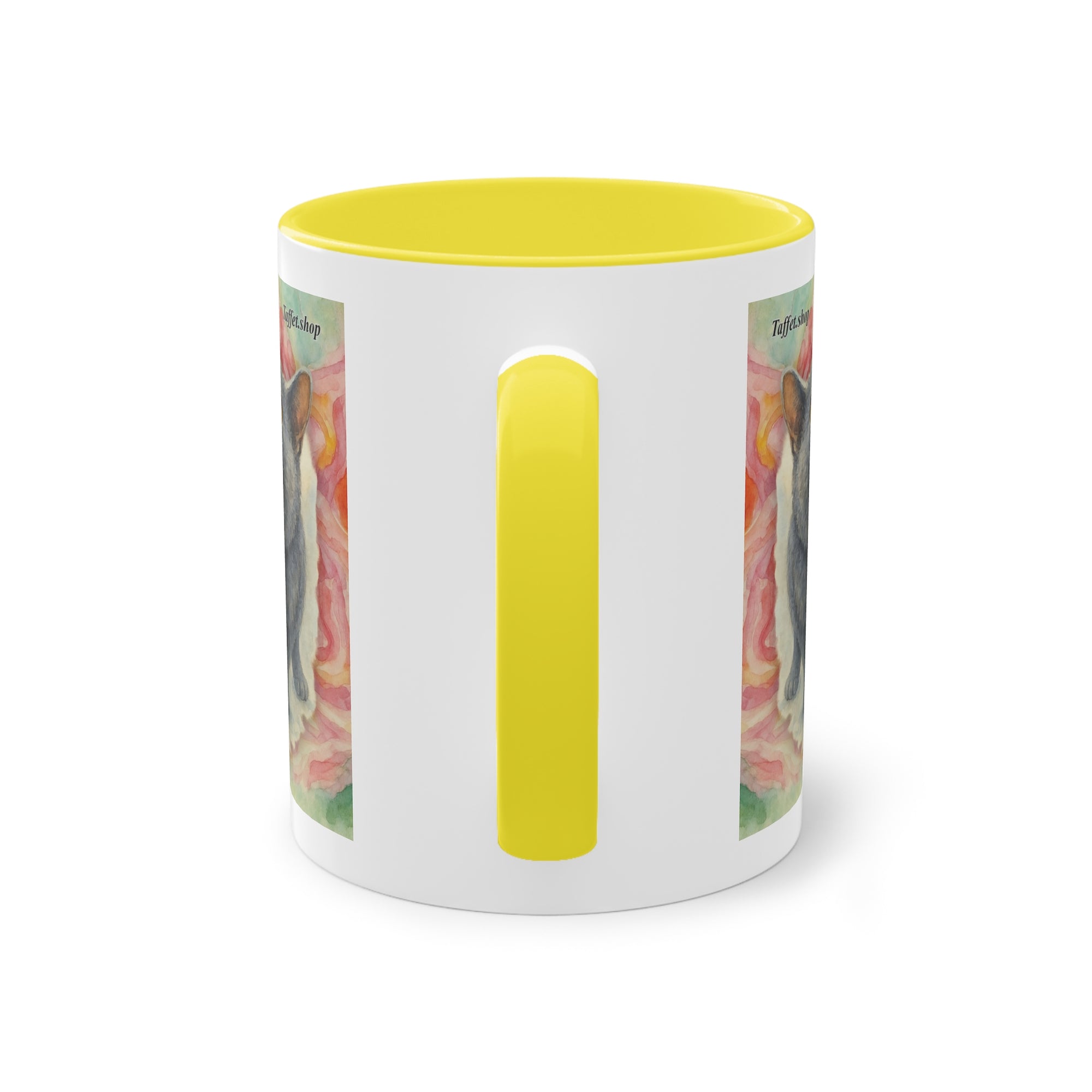 Tasse – Katze BKH/BSH mit Blume im Aquarell-Stil, 325 ml