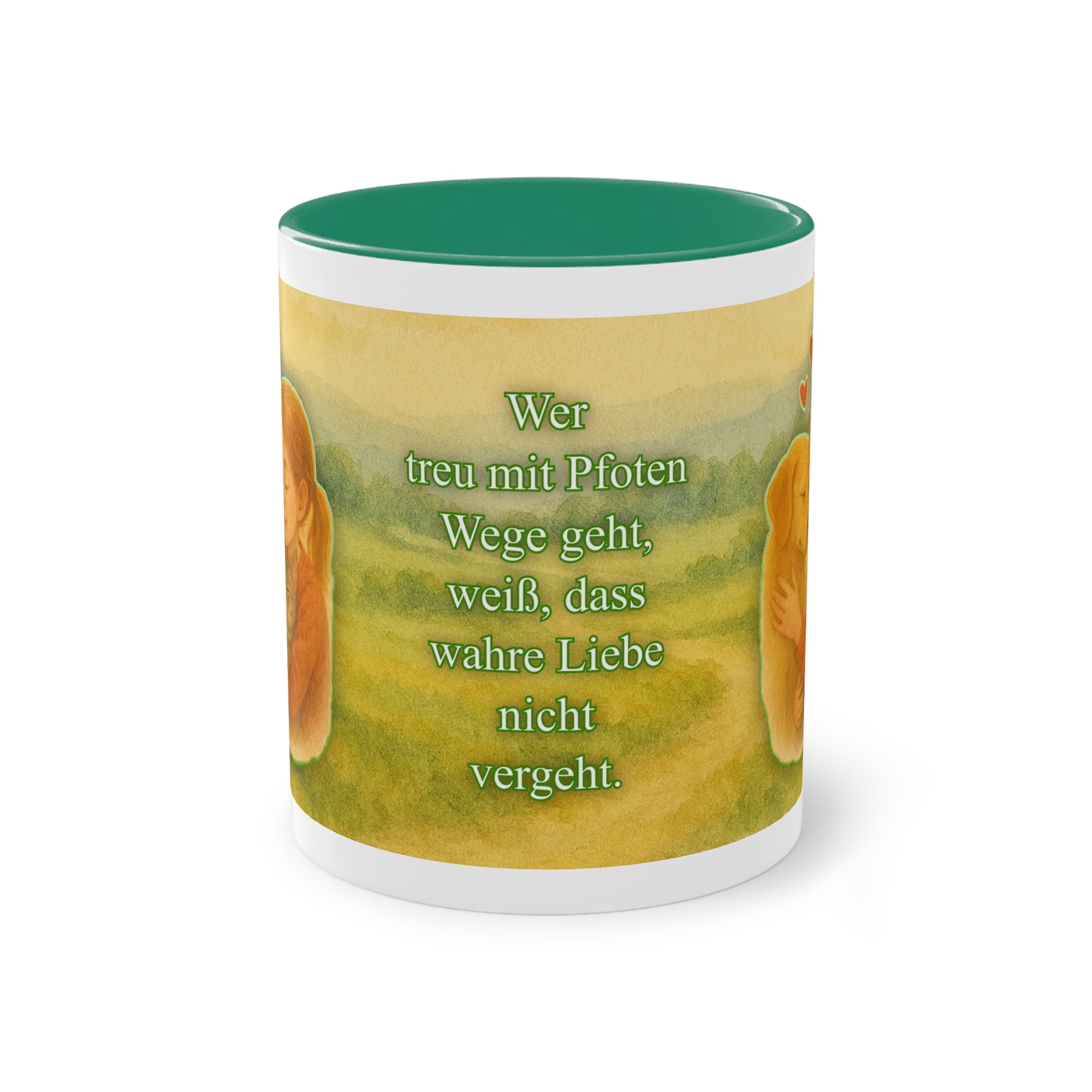 Tasse – „Hund und Mädchen“ im Aquarell-Stil, 325 ml